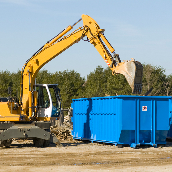 what size residential dumpster rentals are available in Monfort Heights